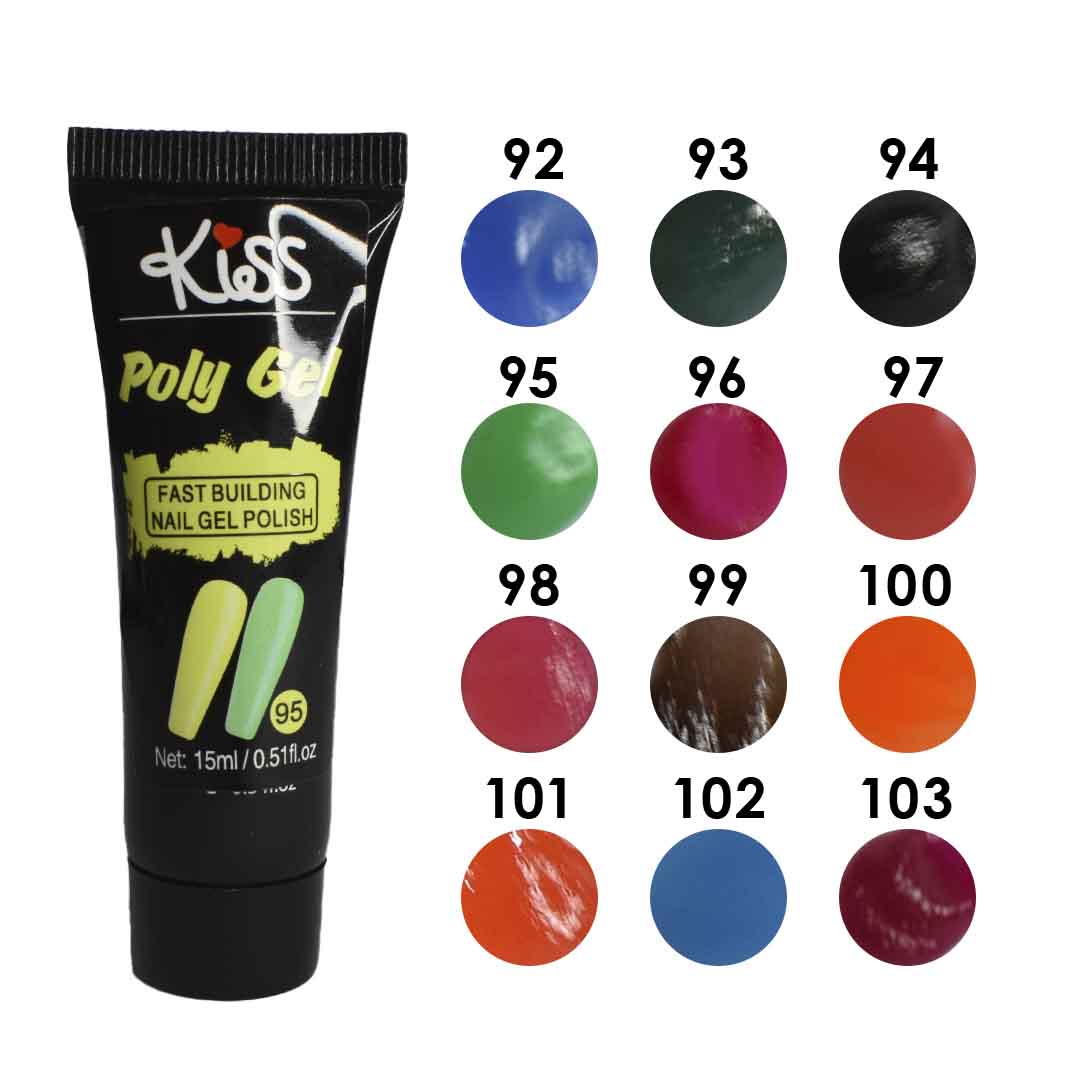 Gel para uñas kiss poly gel polish 15ml