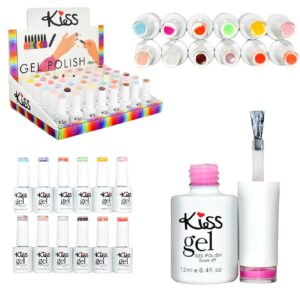 Gelish Kiss De 12 Ml Colores Surtidos  Frasco Blanco Y Punta De Color