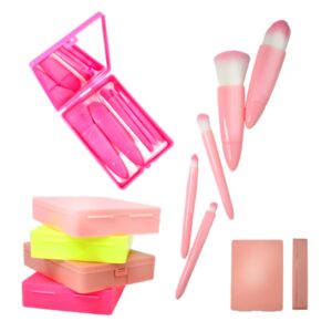 Kit de 5 Brochas con Estuche Plástico con Espejo Incluido
