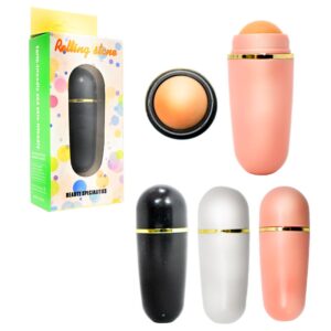 Rodillo Absorbente de Aceite Facial Con Piedra Volcanica