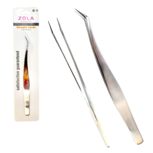 Pinza para aplicacion de pestañas de acero inoxidable