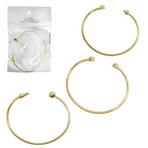 Pulseras Sencillas en Color Dorado de Acero Quirurgico