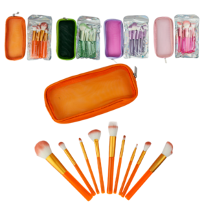 Set de brochas 9 brochas con estuche colores surtidos