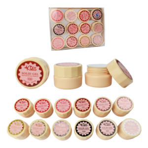Gel sólido UV led Kiss 5g presentación frasco color piel