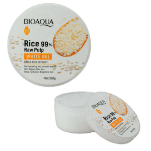 Gel hidratante con pulpa de arroz presentacion en tarro BIOAQUA 300G.