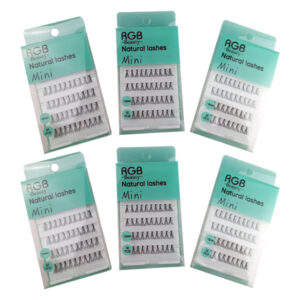 Pestañas sintéticas Presentanción de Punto empaque turquesa de RGB