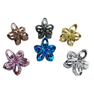 Ganchos para cabello tipo flor en colores cromados